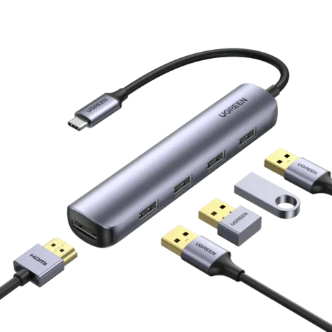 UGREEN USB-C to 4*USB 3.0+HDMI Adapter