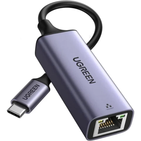 UGREEN USB Type C to 10/100/1000M Ethernet Adapter (Space Gray)