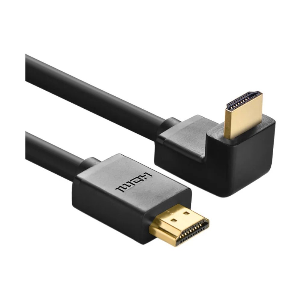3 UGREEN HDMI 4K Cable Male to Male 90 Degree Black 2m