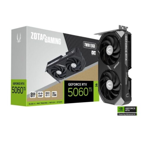 ZOTAC GAMING GeForce Twin Edge OC RTX 5060 Ti 8GB 128-Bit GDDR7 PCI Express 5.0 x8 DLSS 4.0 Graphics Card